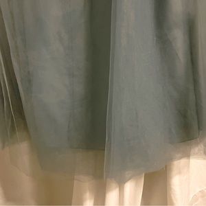 Dusty blue tulle skirt floor length